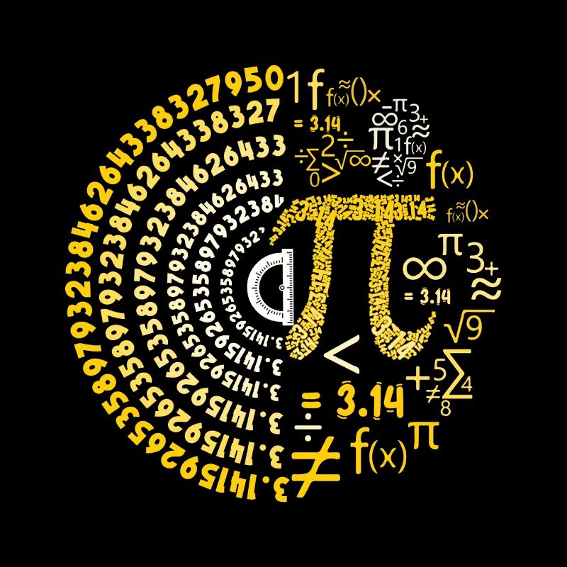 Pi Day Math Lover Spiral Design