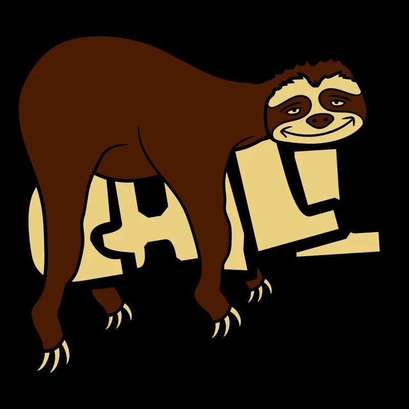 chill sloth relax muede chillen haengen sc