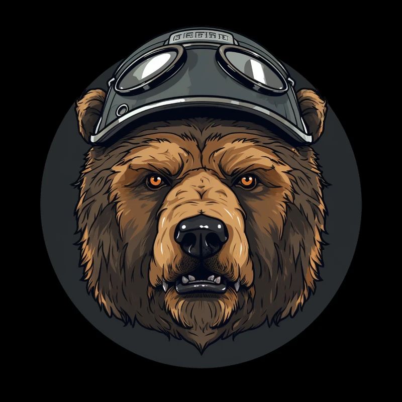 Bär mit Helm Bären Portrait