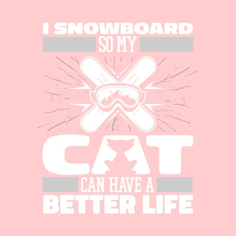 Snowboard Snowboarder Cat
