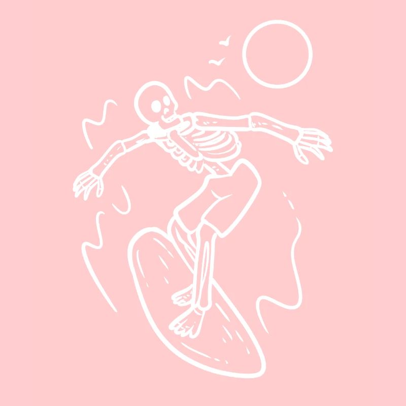 Surfen Skelett Surfboarder