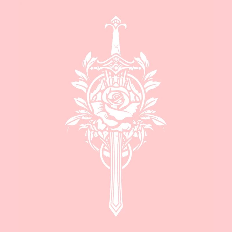 Épée Goth Rose rouge
