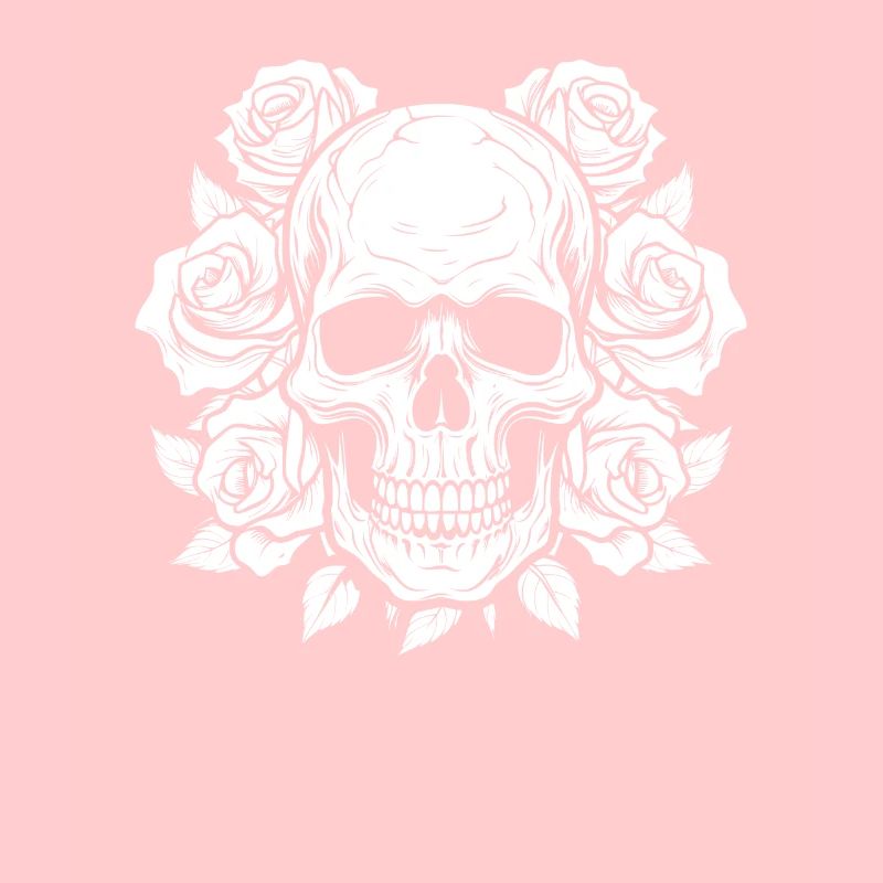 Rote Rose Goth Schädel