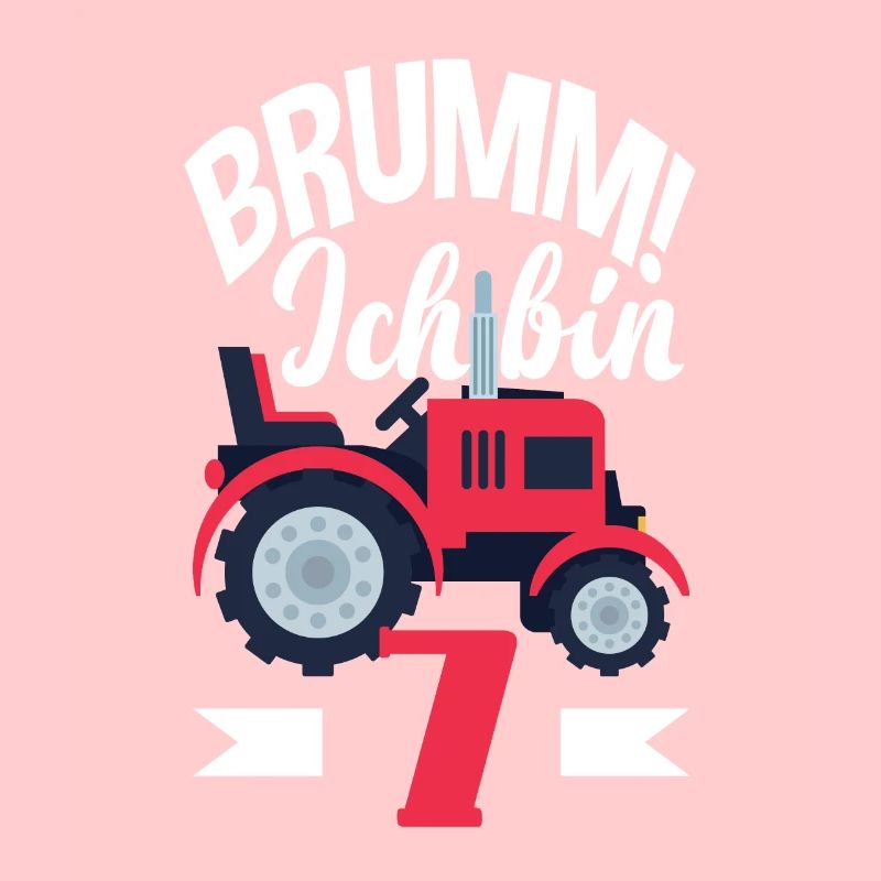 7. Geburtstag Traktor 7 Jahre Geburtstagsshirt