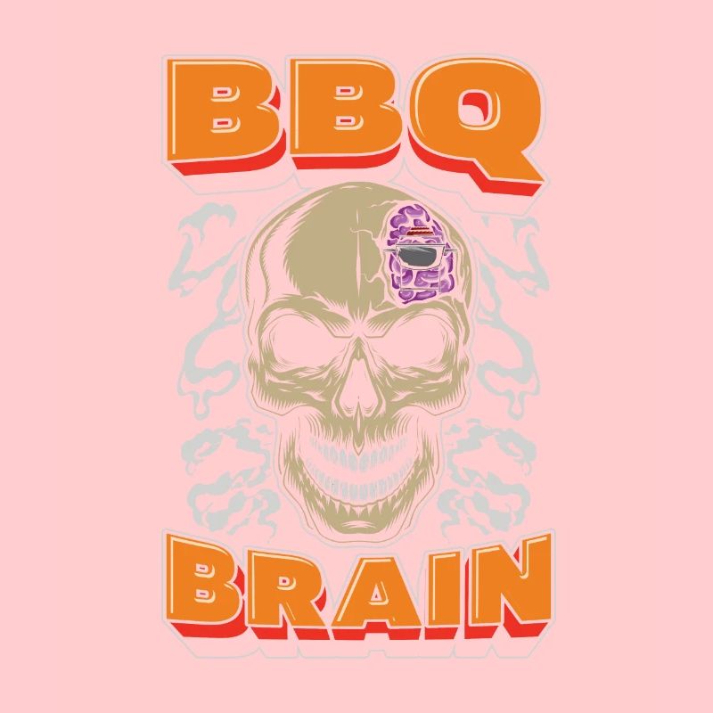 Bbq Grillen Schädel Bbq Brain