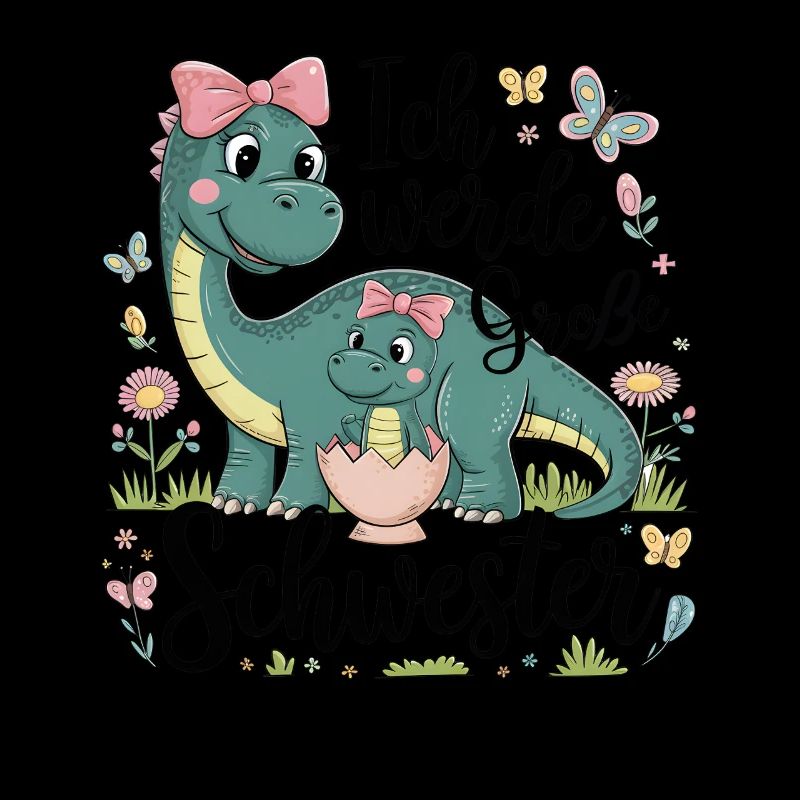 Ich werde eine große Schwester Dinosaurier