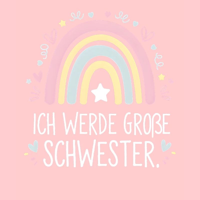 Ich Werde Große Schwester Regenbogen Boho
