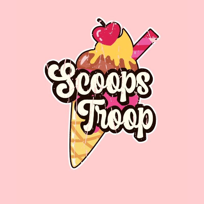 Scoops Troop -Bunte süße Kuchen Pudding Dessert