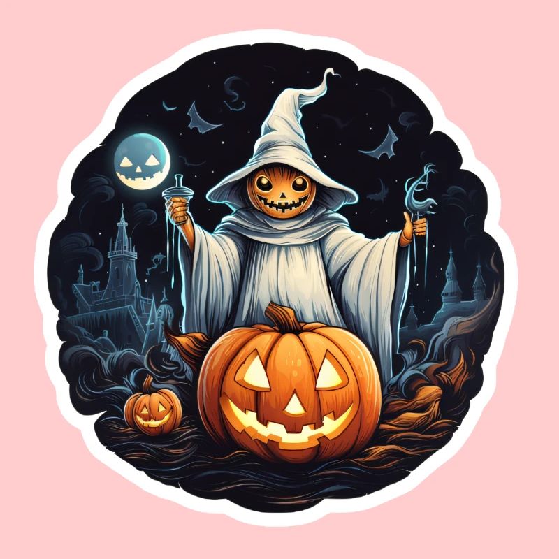 Sorcier citrouille Halloween