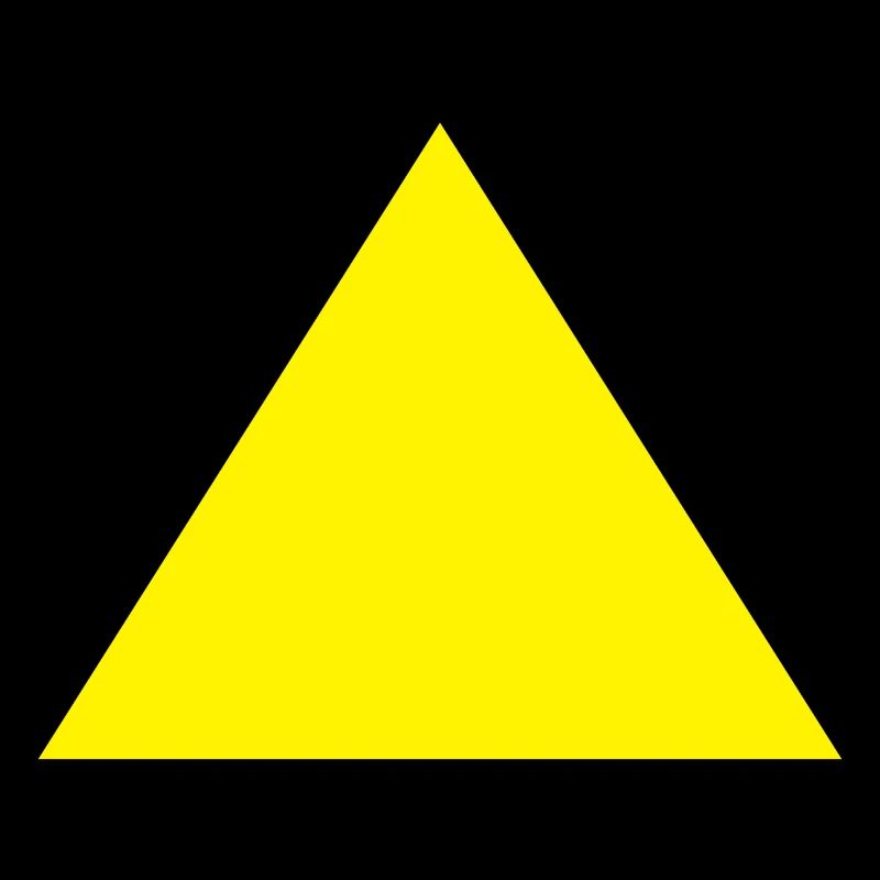 Triangle forme jaune simple