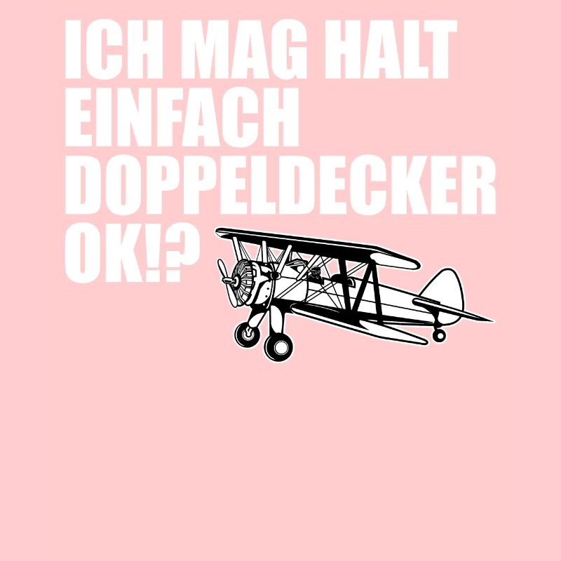 Doppeldecker Flugzeug Pilot Cooler Spruch Geschenk