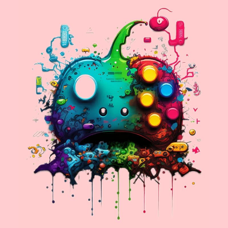 Neon Gaming Controller / Kontroller