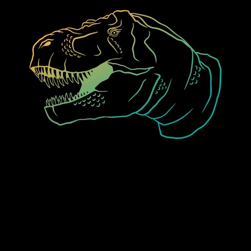 Retro T-Rex Dino Neon Outfit Geschenk