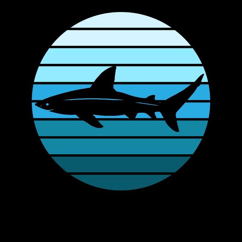Shark Retro Sunset Surfer