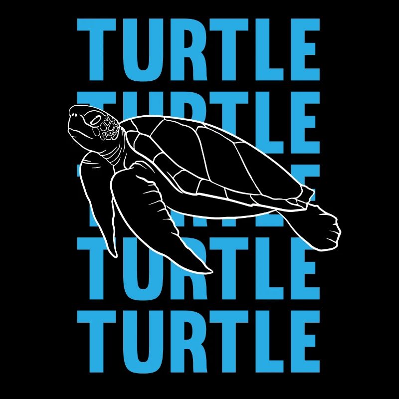 TURTLE Silhouette Word Art Gift