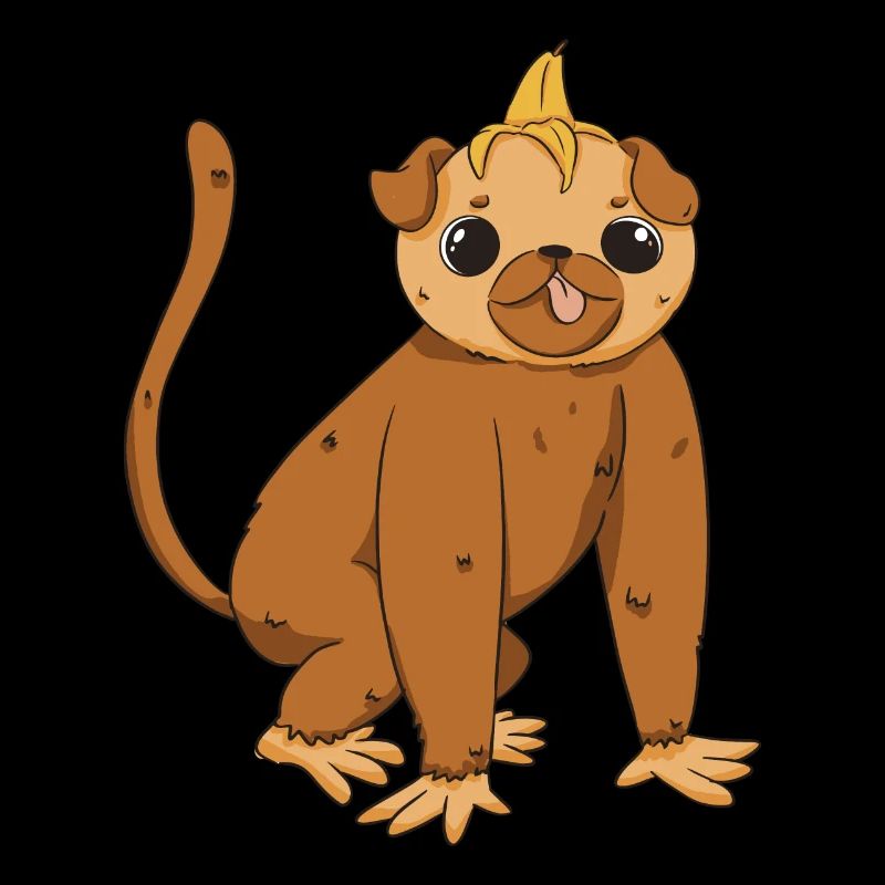 Niedlicher Affe Monkey Äffchen Cartoon Kleinkind