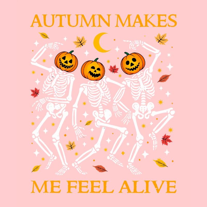 Funny Halloween Dancing Skeletons Autumn Fall Pun