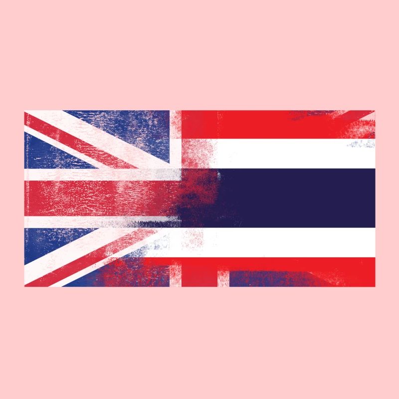 British Thai Half Thailand Half UK Flag