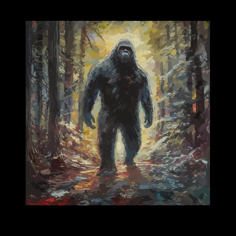 Gemälde Kunst Sasquatch Funny Graphic Acts