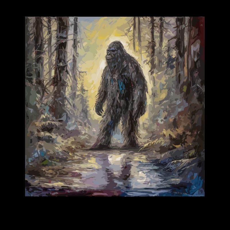 Gemälde Kunst Sasquatch Funny Graphic Acts