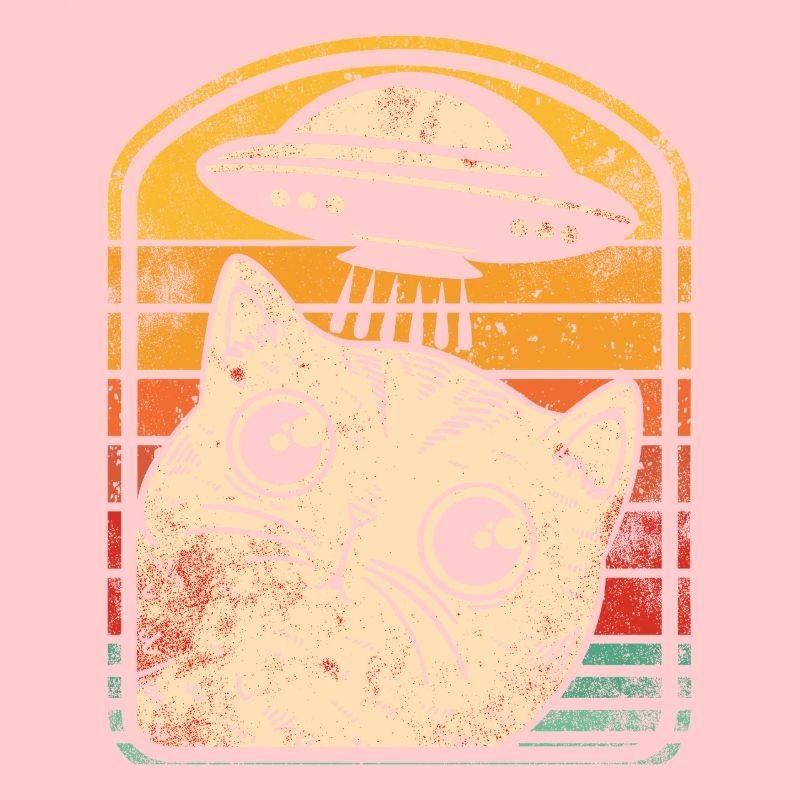 Drôle de chats-selfie ovnis extraterrestre vaisseau spatial Kitty