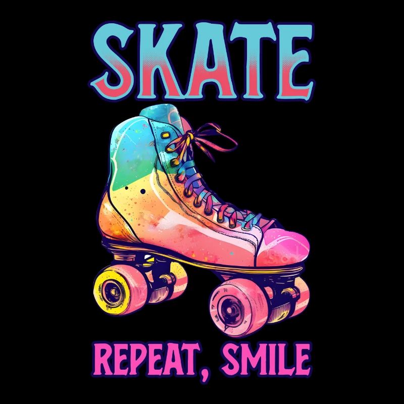 Rollerskates Funny 80er Roller Disco Skating