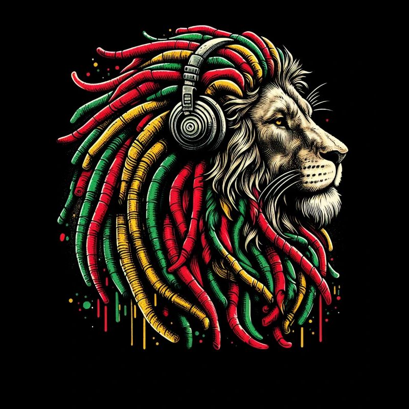 Lion jamaïcain Reggae Root Lion Judah Rasta