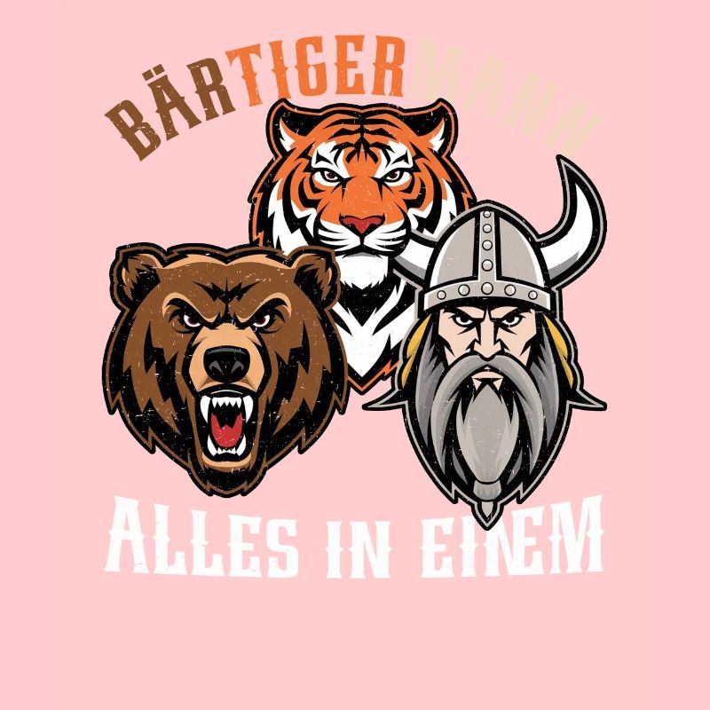 BÄRTIGERMANN Wikinger Bart Mann Tiger Lustige