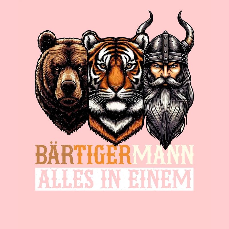BÄRTIGERMANN Wikinger Bart Mann Tiger Lustige