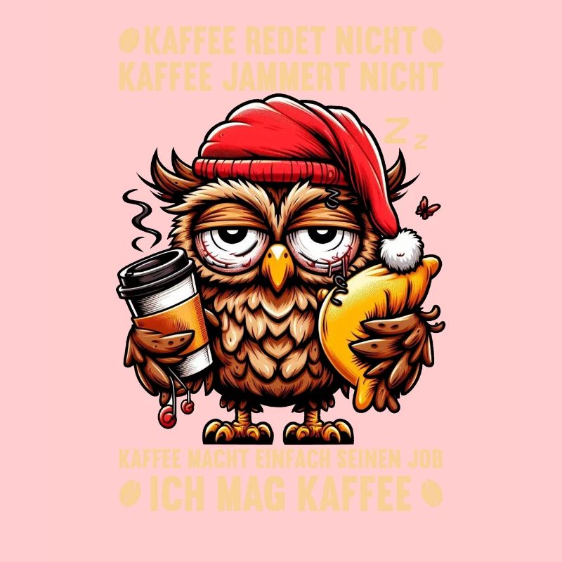 Kaffee Redet Nicht Eule Kaffeetrinker Sarkasmus