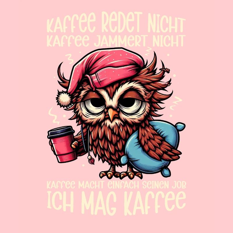 Kaffee Redet Nicht Eule Kaffeetrinker Sarkasmus
