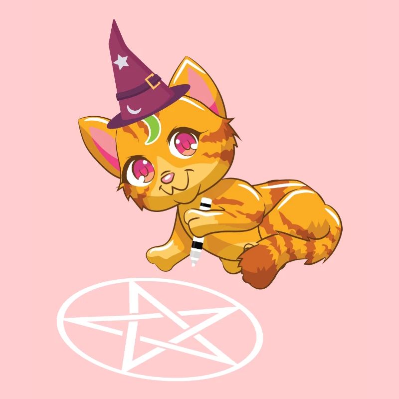 Katze Pentagramm Goth-Katze Goth Geschenk