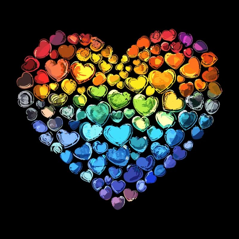 Regenbogen Herz