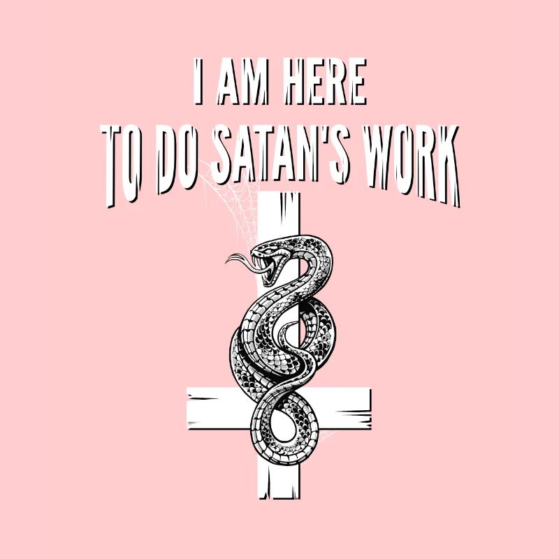 Inverted cross with snake