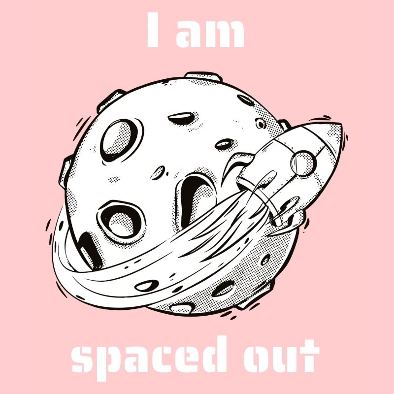 I Am Spaced Out Funny Retro Outer Space Designs