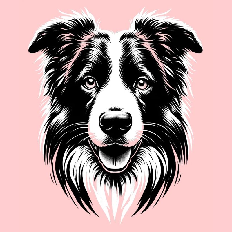 Border Collie | Visage de chien souriant