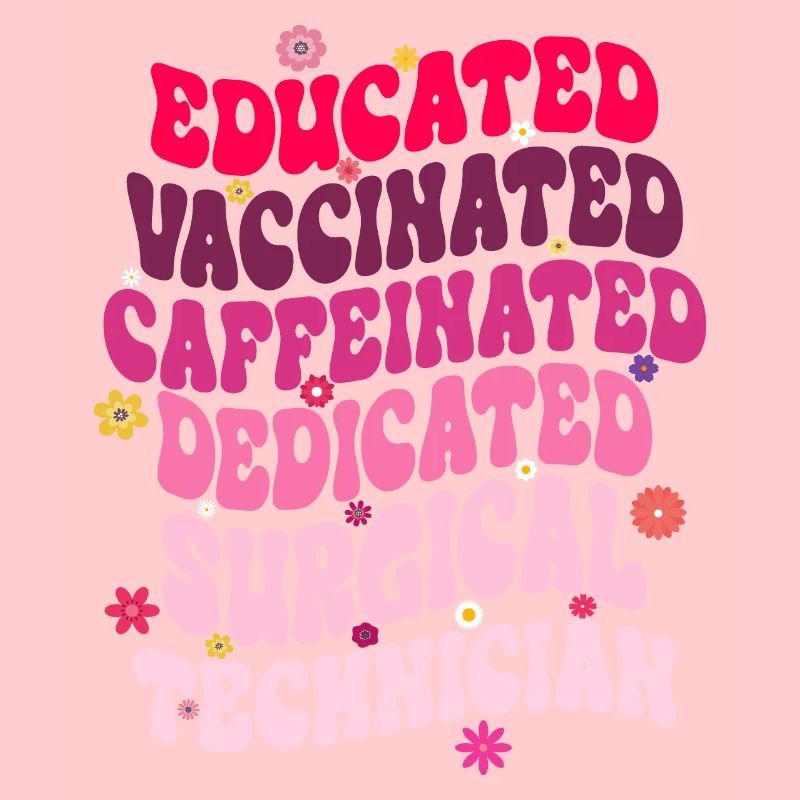 Educated Vaccinated Caffeinated Dedicated Surgical