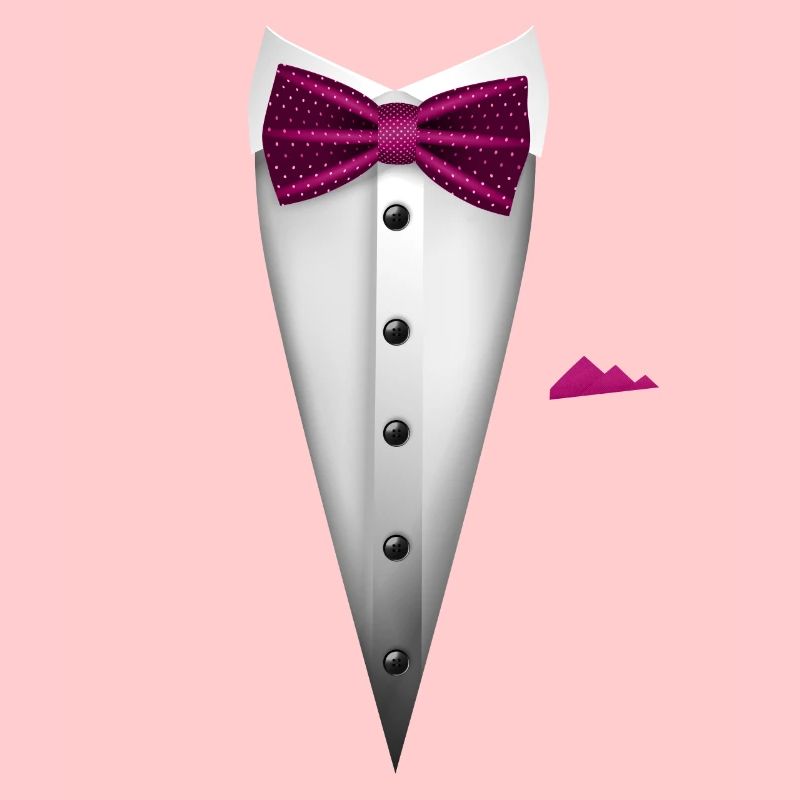 Conception de smoking avec nœud papillon pour les mariages et