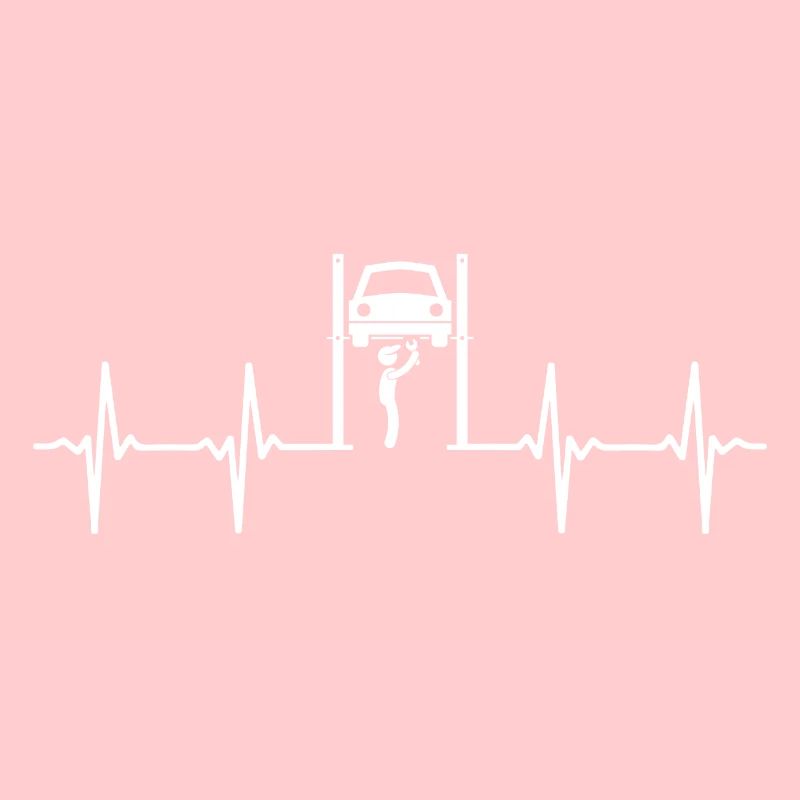 Car mechanic heartbeat workshop garage