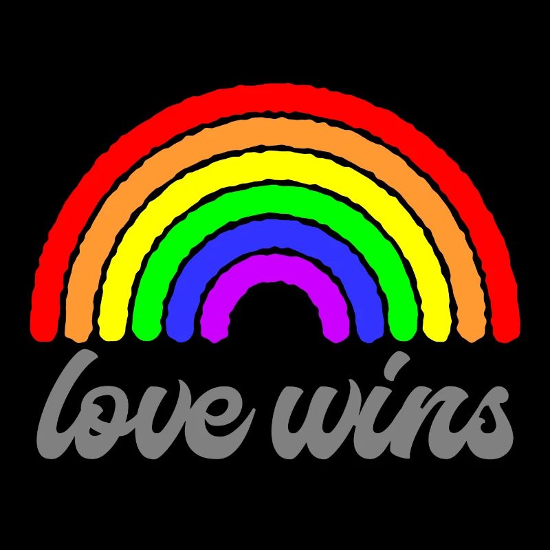 Liebe gewinnt Regenbogen Liebesgrafik