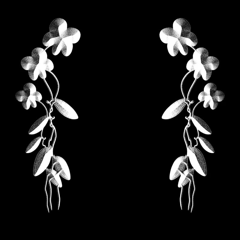 grey flowers flowers pattern silver parallel