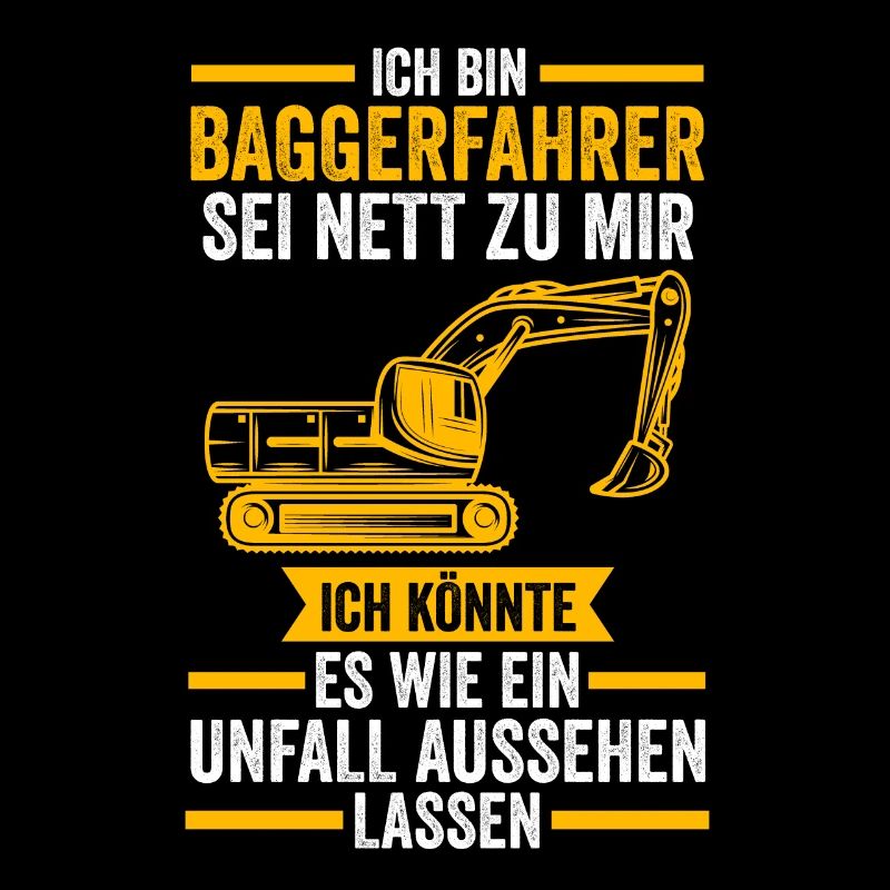 Baggerfahrer Job Baumaschine Geschenk