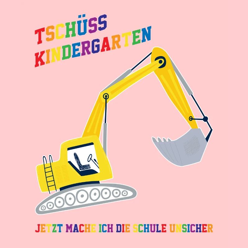 Schulkind Bagger Schulbeginn Geschenk