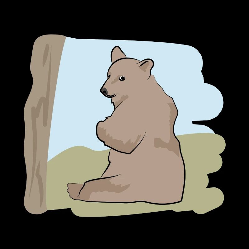 Illustrated design with bear