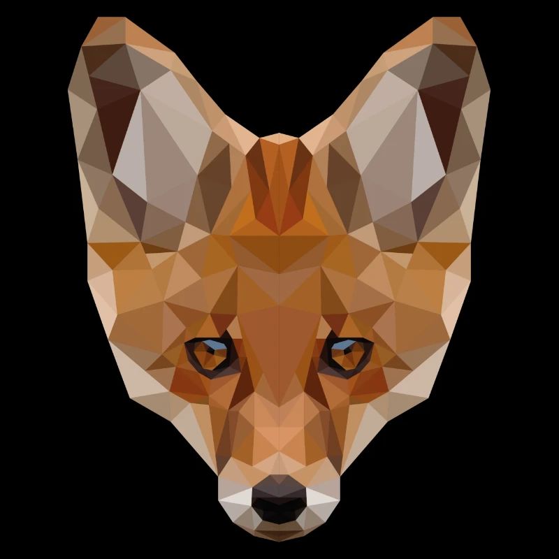 Fox | Polygon fox head | Fuchskopf geometric