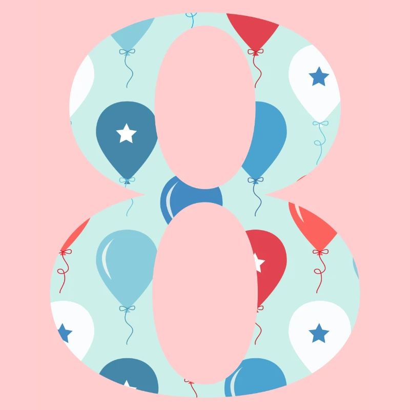 8th anniversary balloon