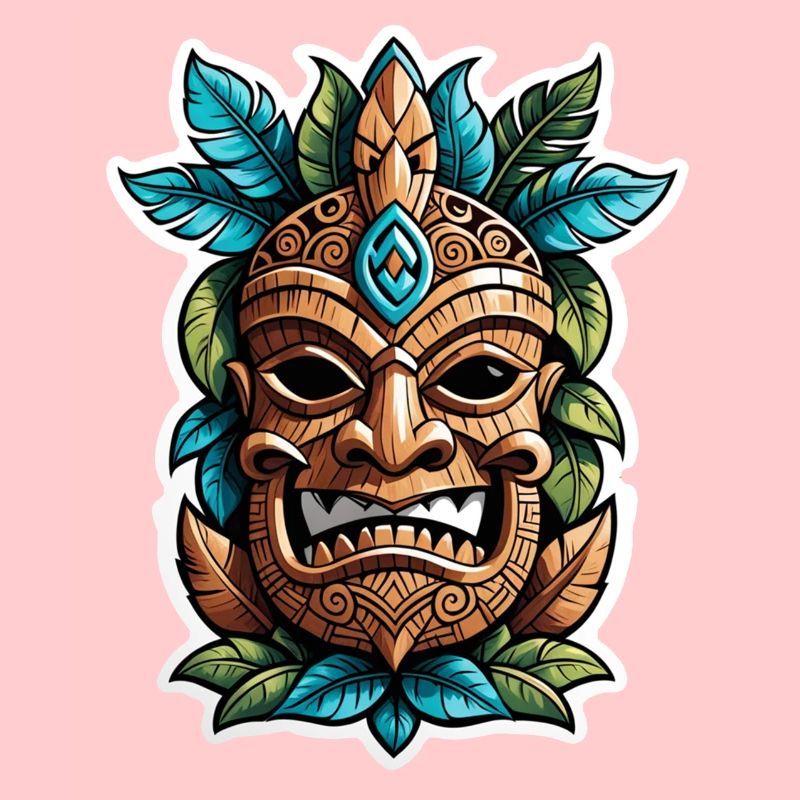 tiki beach - statue polynèsie