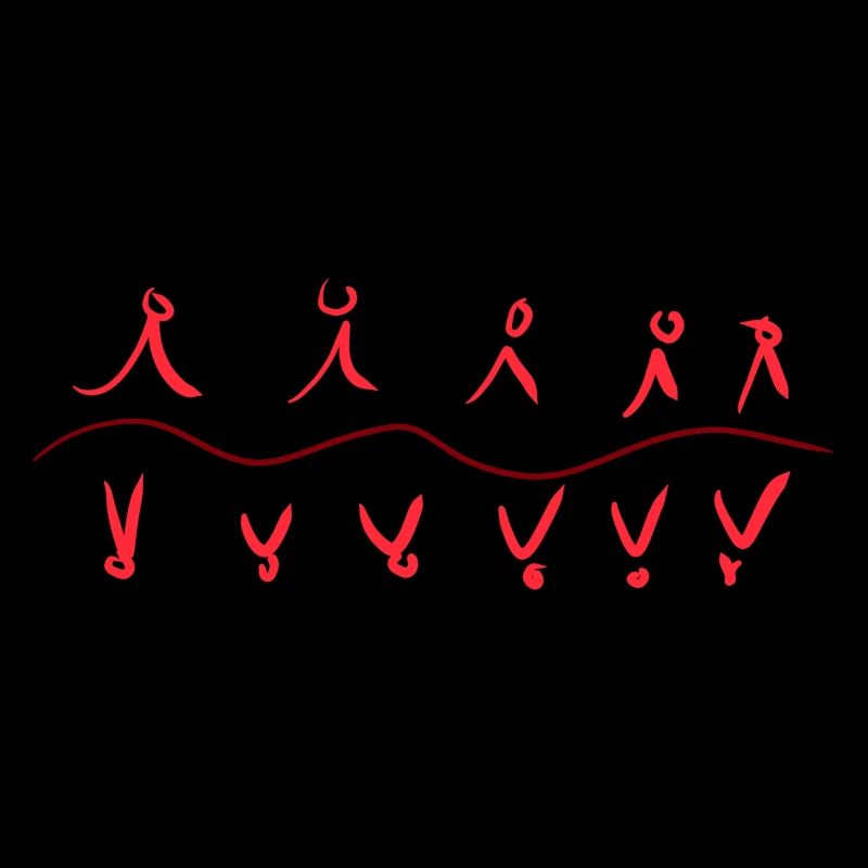 red line stroke waves symbols