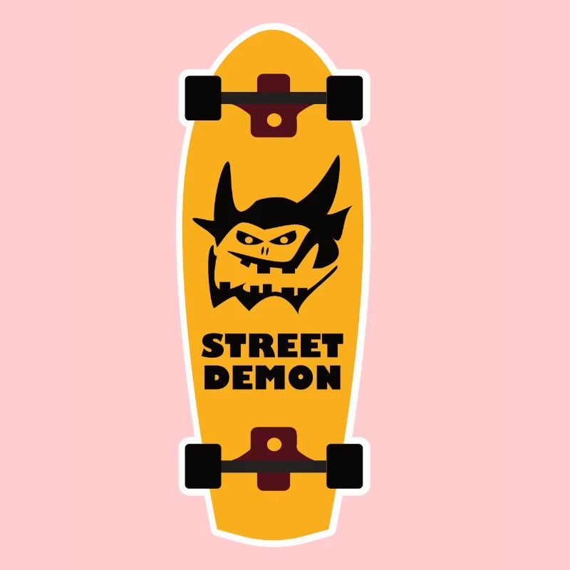Skater Design mit dem Straßen Dämon