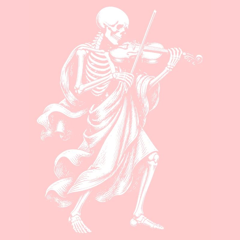 Squelette joue du violon